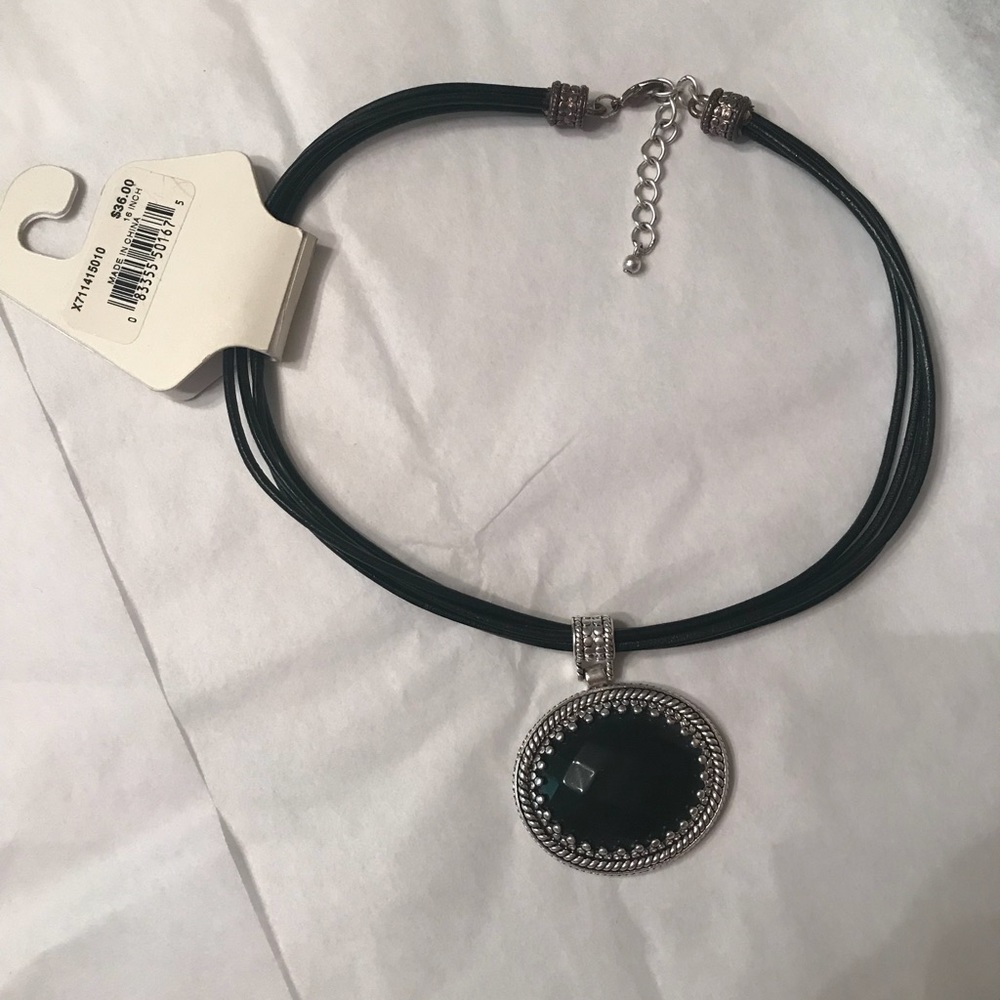 Black rope necklace
